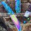 Damascus folding knife camping ultrafire chipper knife grinder