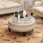Tufted leather ottoman