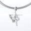 S035 Globalwin Fairy Design Silver Jewelry Silver Angel Wing Charms Wholesale