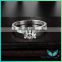 925 Sliver Finger Ring Lady's 1 Carat Moissaniet Ring Wedding Ring gems Jewelry