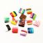 Beauty square color strip flat domed glass cabochons settings cameo DIY jewelry