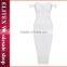 2015 Newest fashion white off shoulder push up sexy bandage dress