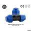 Water supply connection pp compression fittings equal tee/plastic pipe fittings equal tee
