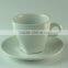 250ml Cheap white ceramic coffee cup with saucer