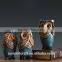 Three Lovely Owl Polyresin Antique Owl Statues