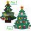 2017 Amazon hot felt christmas decoration christmas tree christmas ornaments in china