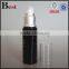 wholesale light resistant 30ml black glass bottle natural oil pump 30ml black glass bottle
