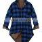 Fleece Jacket Men Women Checkered Plaid Sherpa Lined Flannel Long Shirt sherpa fleece fabric Jacket