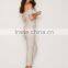 Ruffle off shoulder short sleeves jumpsuit with one pocket