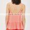 Custom Design Factory Price Bulk Fancy Sexy Girl Camisole Tops Pretty Peplum Hem