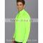 Mens Sports Wear 1/4 Zipper Pullover Jacket Top Raglan Long Sleeve Sports T Shirt Fluorescent Green Gym T Shirt