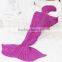 2017 latest arrival zigzag knitting pattern crochet knit fish tail blanket