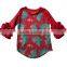 Wholesale Girls Valentine's Day 3/4 Sleeve Ruffle Raglan Baby Icing Ruffle Top