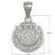 wholesale jewelry micro pave cubic zircon 925 sterling silver pendant