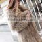 YR134 Denmark Design Raccoon Knit Fur Jacket/Long Length Real Fur Coat Jacket