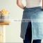 high quality pure linen waist apron/short apron /restaurant waiter apron with pockets