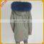 Jsfur Wholesale Parka Coats Ladies Raccoon Collar Fur Lining Jacket