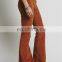 Wholesale Bell Bottom Spandex Slim Office Curdroy Pants for Women Coffee NT6728