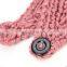 Women headband Knitting wool girl hair band Bohemia Diamond Knitting Headband Handmade flower snow female bow hair accessories