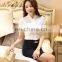 2017 Hot Sale Casual X Collar Female Office Uniform Designs from China