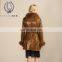 New Technique Coated Double Face Fur Jacket Ladies Sheepskin Fur Garment Top Quality Lamb Fur And Leahter Coat