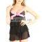 Indian Global Honeymoon Lingerie Black Layered Babydoll Nightwear