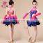 Fashion designed milk silk hot drill children girl latin dance dress ET-078