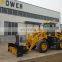2Ton wheel loader with log fork,V-snow blade,4 in 1 bucket and snowblower