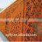 Customized high quality laser cutting corten rusted steel screen