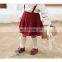6148/ Spring newest elegant white kids skirt high quality pleated cotton colorful skirts for girls