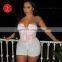 Dollar Print Women Corset Top Tanks Crops Lace Up Bandage Cross Buster V Neck Bodycon Sexy Party Streetwear Club Elegant