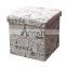 Customized Modern Butterfly Cotton Linen Folding Storage Bedroom Ottoman for Living Room Stool Cover