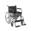 Foldable lightweight steel manual commode wheelchair for disabled