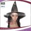 Halloween party decorated witches hat design with synthetic hair attached