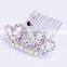 Women kids girl child tiara crown crystal Rhinestone coloful hair comb 7*4.5cm