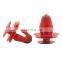 Red Universal 100Pcs Car Interior Trim Door Panel Snap Fastener Clips