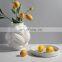 New Design Leaf Shape Handmade Modern Nordic White Ceramic Flower Vase For Home Decoration