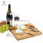 Engraved Bamboo Cutting Board for Cheese & Charcuterie Platter includes Knives Ceramic Dish Cheese Markers