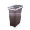 Hot selling square design plastic dust bin with wheel dustbin plastic bedroom dustbin modern dustbin swing lid