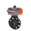 Spring Returned Pneumatic UPVC Butterfly Valve Air Actuated Butterfly Valve EPDM Seat