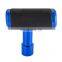 Automobile Universal Blue Gear Shift Knob Head Aluminum Original Automatic Gear Shift Head Leather