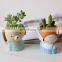 Factory Price Planter Small Ceramic Plant Cheap Cute Decorative Fox Monkey Flower Pot