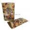 Custom Snack Nut Packing Biodegradable Stand Up Pouches Kraft Paper Bag With Zipper For Food Packaging