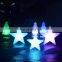 led wireless Christmas tree lights /event wedding rechargeable PE plastic led tree star snow led Christmas decorative lights