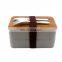 Leakproof High Quality 2 Layers Bento Lunch Bamboo Box with Strap