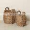Collection OF Water Hyacinth Storage Basket Set Woven Natural Straw Fruit Basket Vietnam supplier