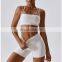 New Style Sexy Thin Straps Sports Bra Butt Lift Shorts Leggings Two Piece Gym Yoga Set Suit Women Workout Fitness Active Wear