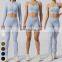 Custom Yoga Clothing 7 Piece Sets Shorts Leggings Sport Bra Yoga Jacket Workout Wear Gym Fitness Sets Women Seamless Yoga Set