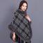 Imitation Fur Round Neck Plaid Sleeveless Coat Thickened Cape 2025 New Model