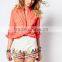 2016 Autumn Long Sleeve Casual Ladies 100% Cotton Shirt